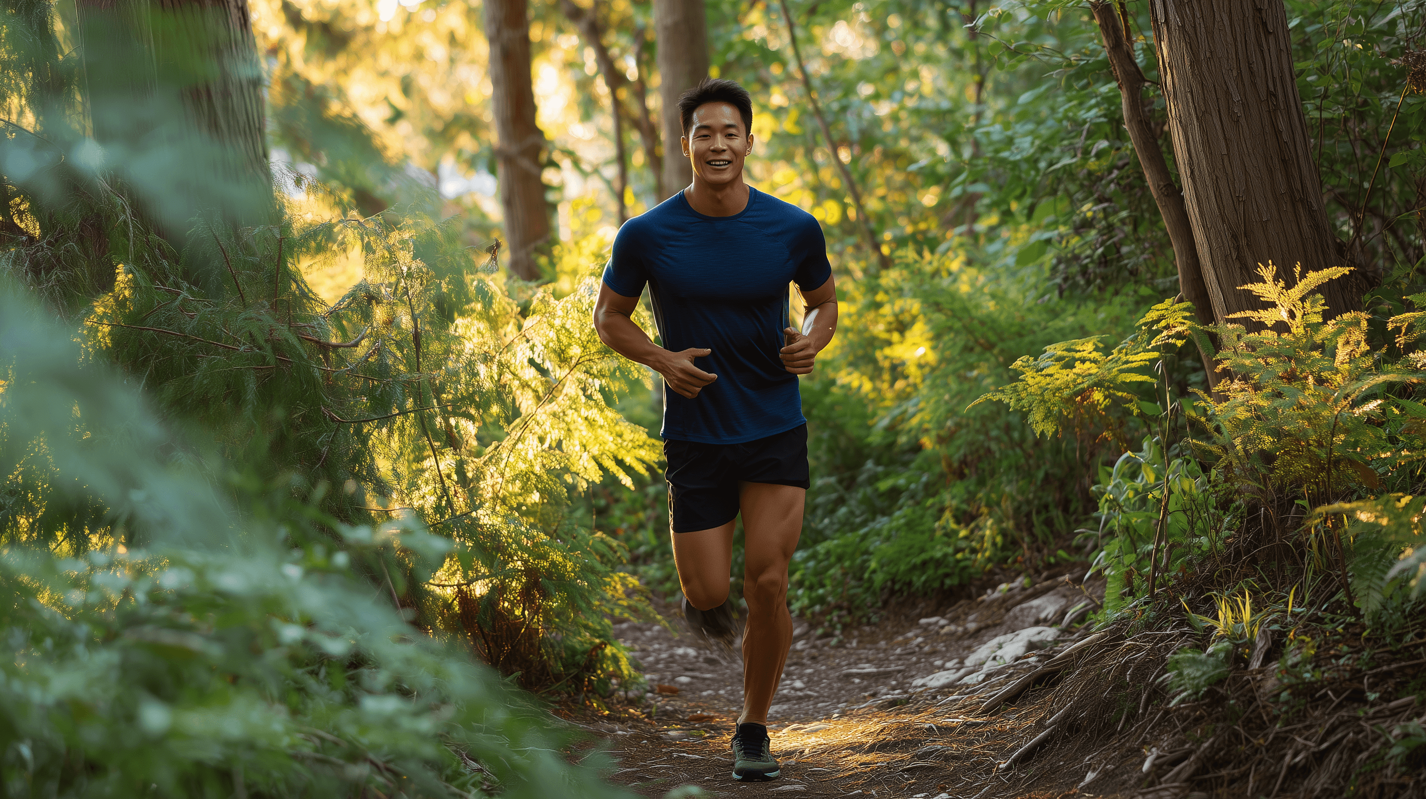 Runner in forest