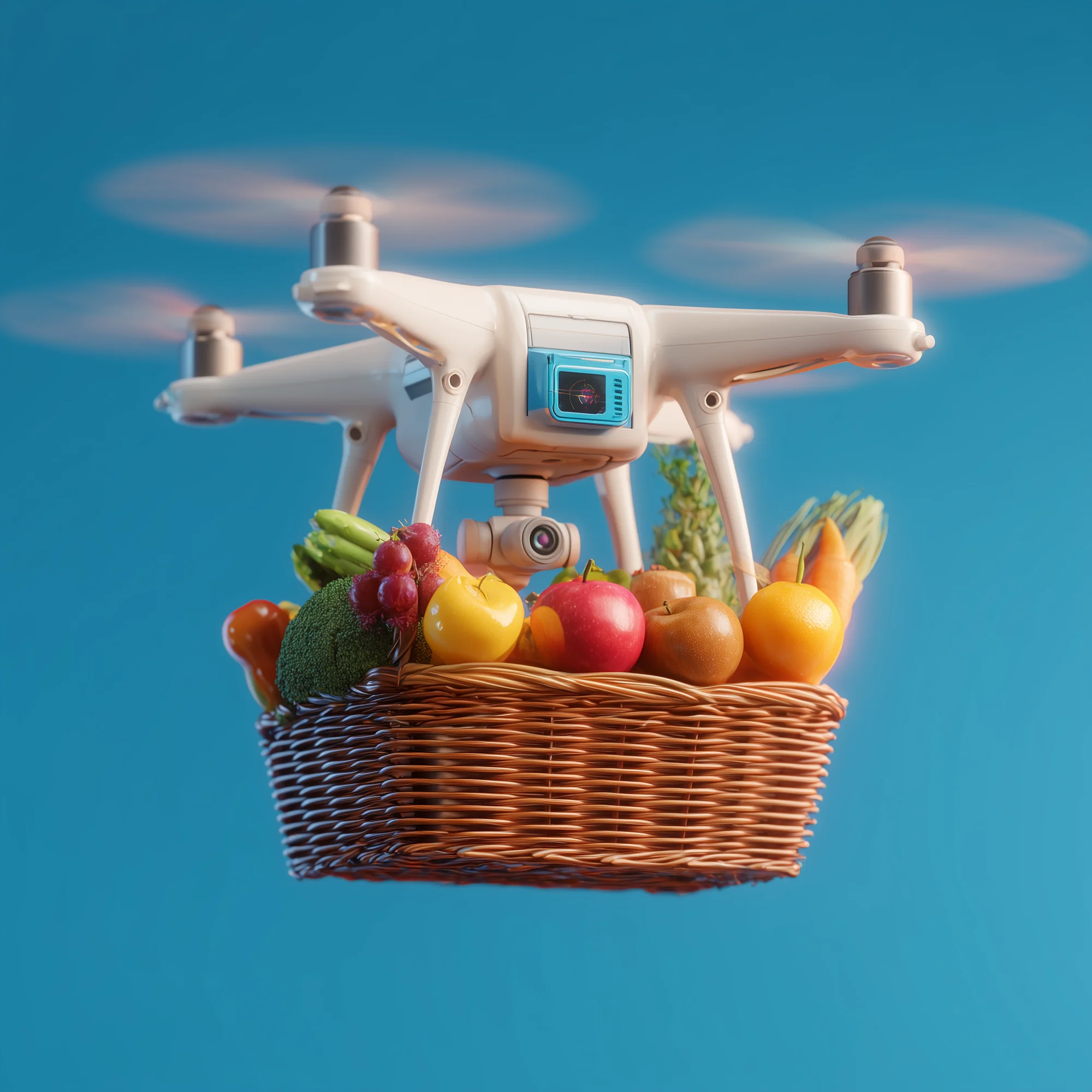 Drone delivering whole foods